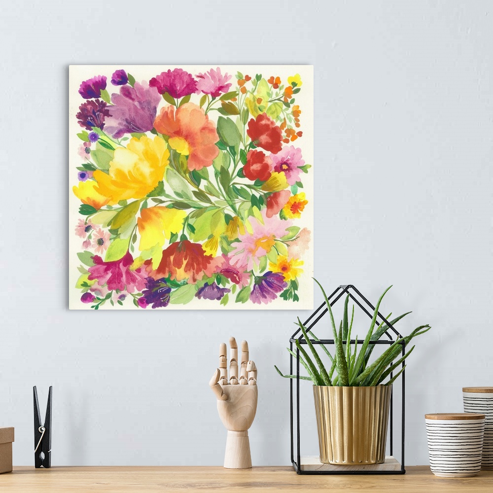 A bohemian room featuring Spring Tulips