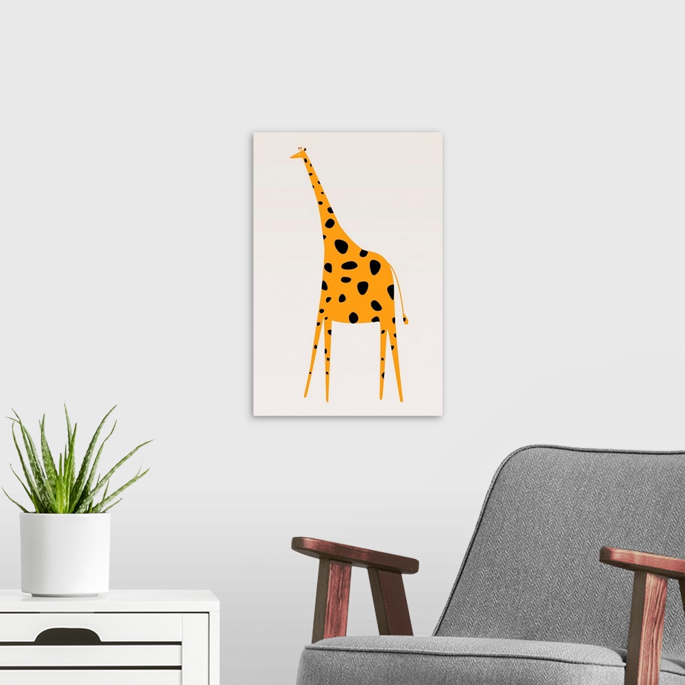 A modern room featuring Cute Giraffe