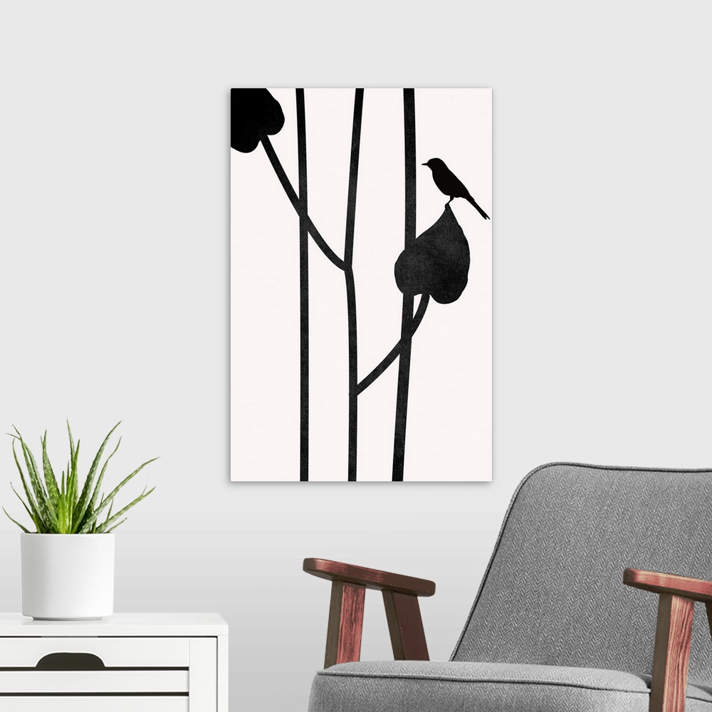 A modern room featuring The Bird - Noir
