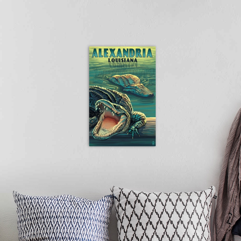 A bohemian room featuring Alexandria, Louisiana, Alligators