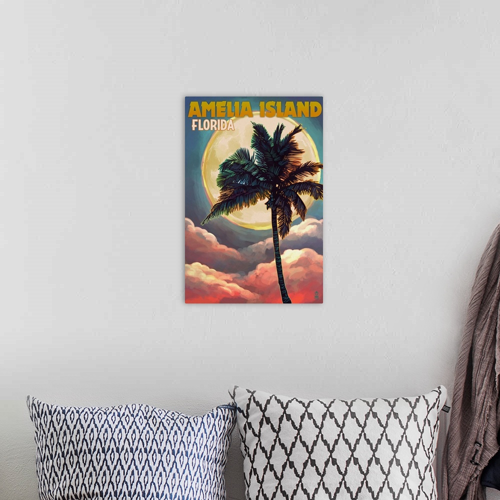 A bohemian room featuring Amelia Island, Florida, Palm and Moon