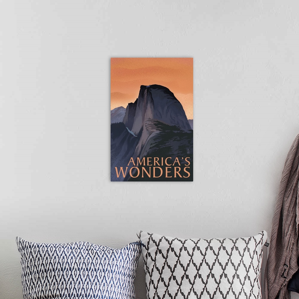 A bohemian room featuring America's Wonders, National Park WPA Sentiment