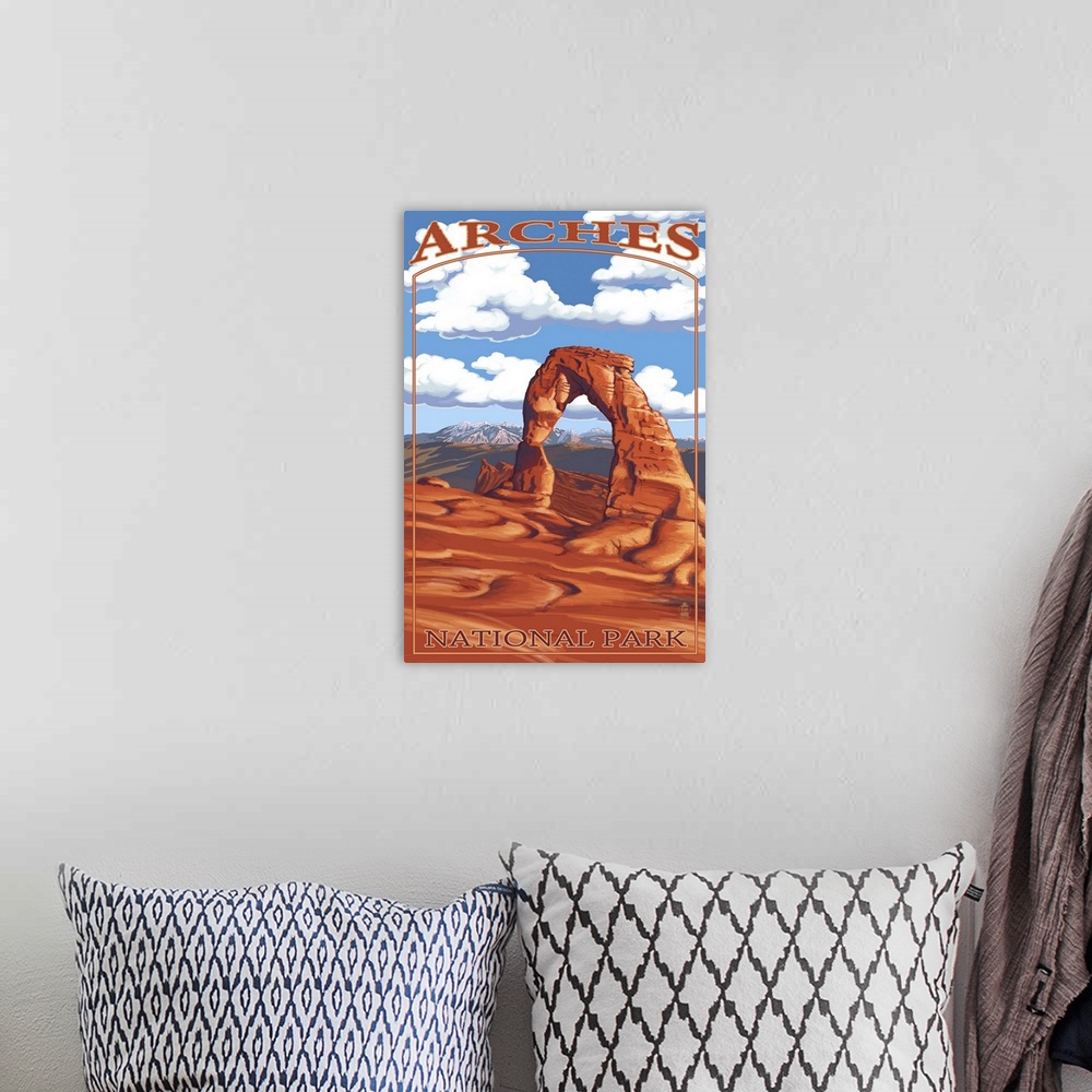 A bohemian room featuring Arches National Park, Utah, Delicate Arch, Day Scene