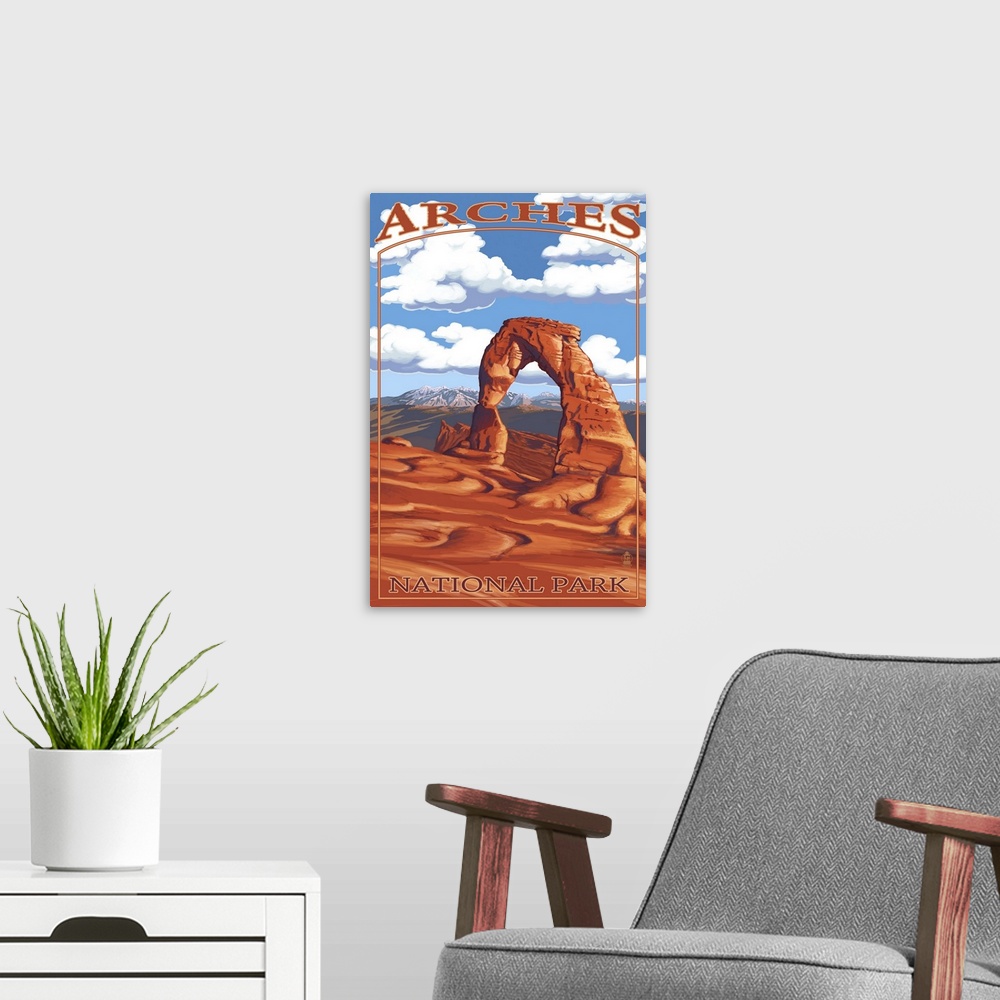 A modern room featuring Arches National Park, Utah, Delicate Arch, Day Scene