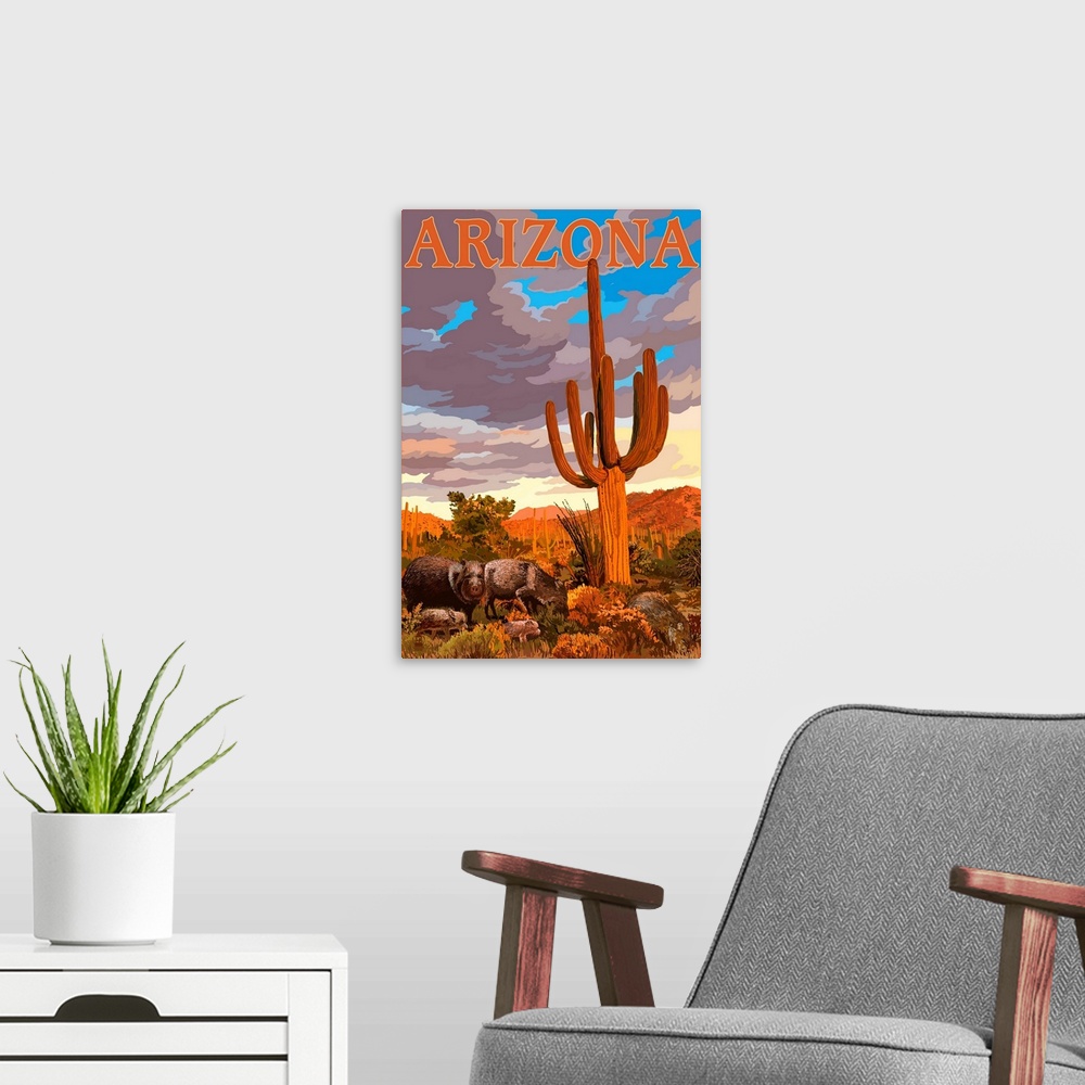 A modern room featuring Arizona, Javelina and Cactus