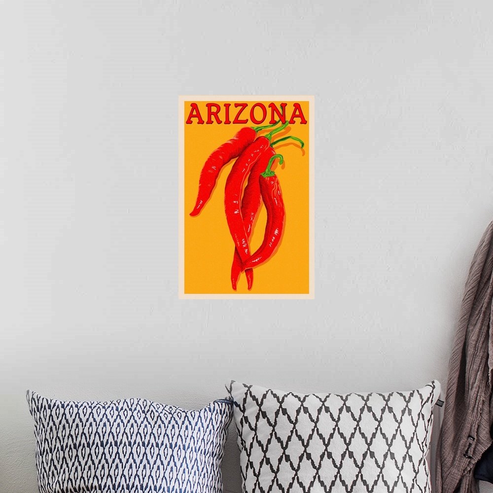 A bohemian room featuring Arizona, Red Chili, Letterpress