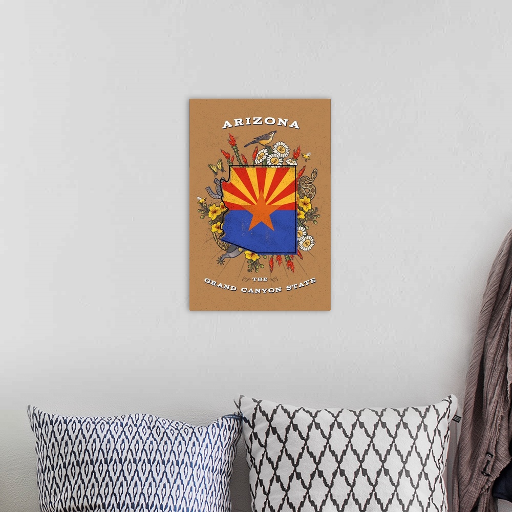A bohemian room featuring Arizona - Treasure Trove - State Series
