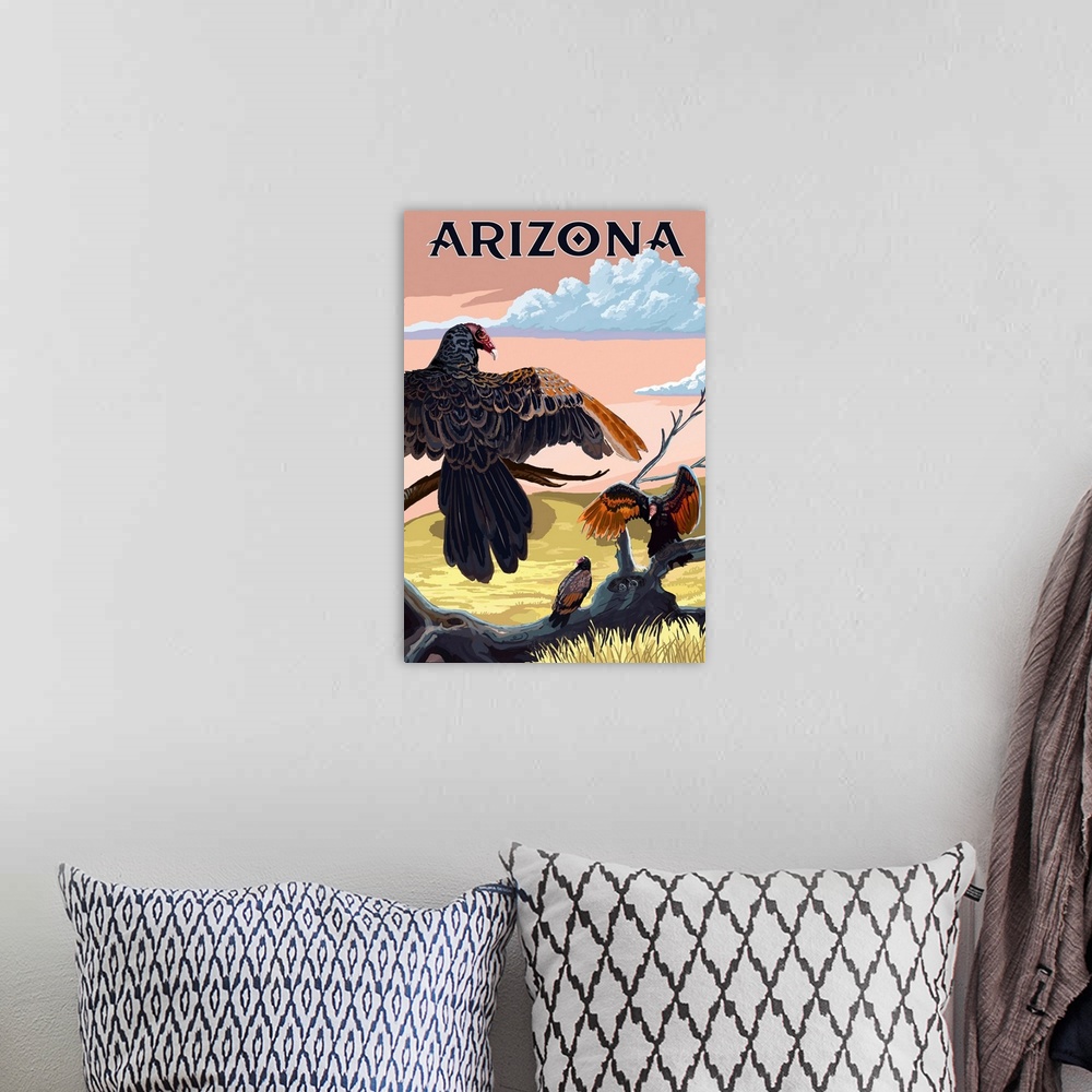 A bohemian room featuring Arizona Vultures