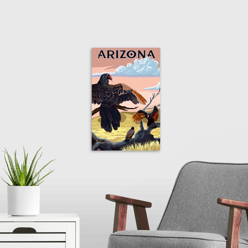 A modern room featuring Arizona Vultures