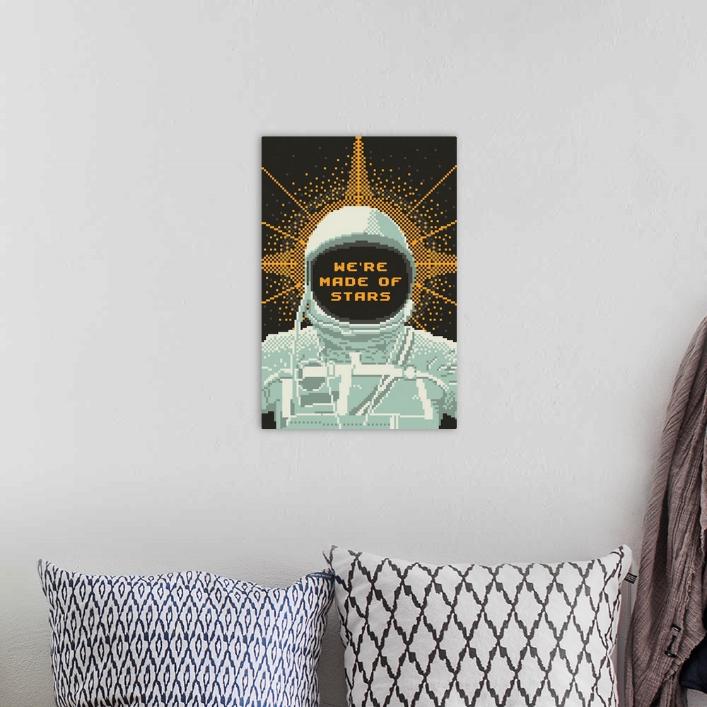 A bohemian room featuring Astronaut, We Are Made Of Stars