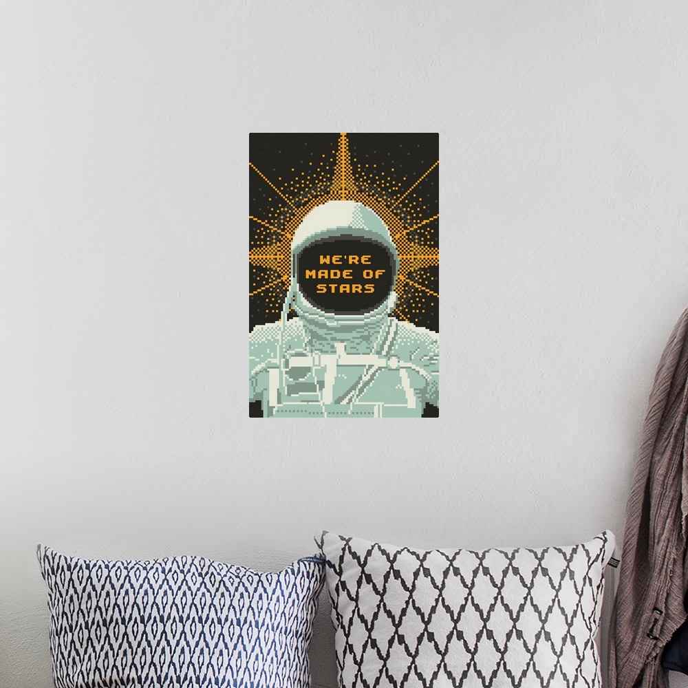 A bohemian room featuring Astronaut, We Are Made Of Stars