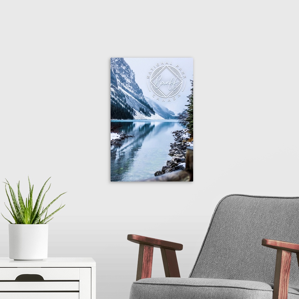 A modern room featuring Banff National Park, Lake Louise: Travel Poster