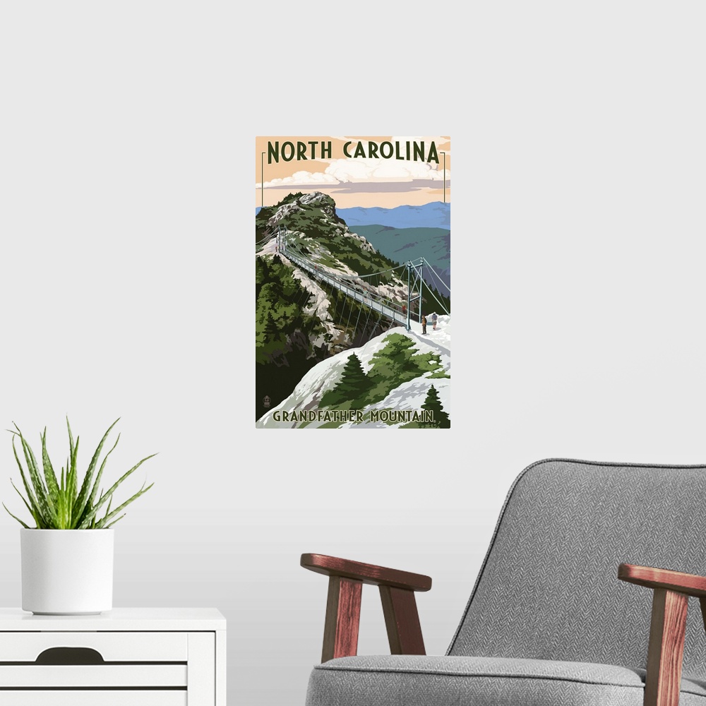 A modern room featuring Bridge, Grandfather Mountain, North Carolina