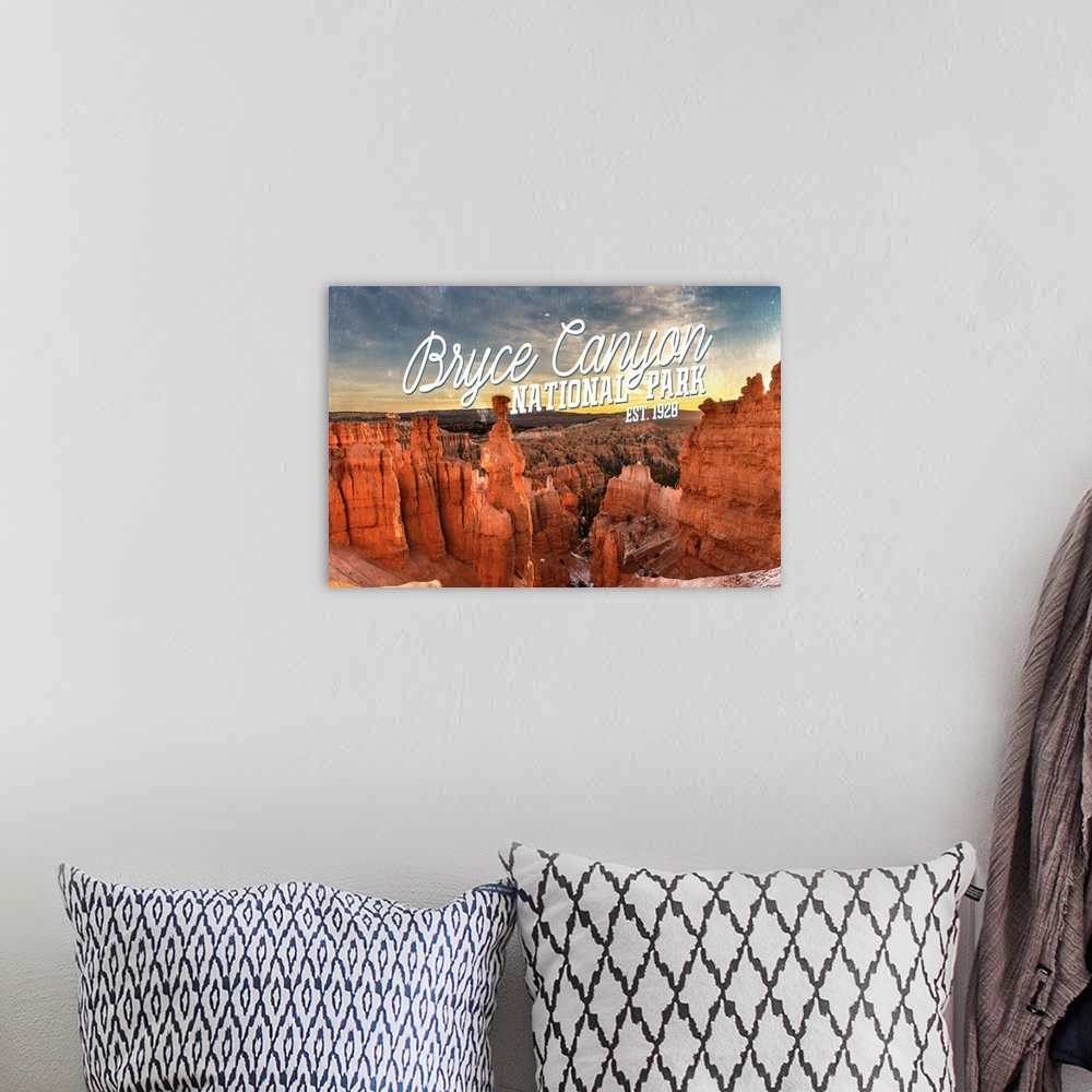A bohemian room featuring Bryce Canyon National Park, Utah, Script Thors Hammer