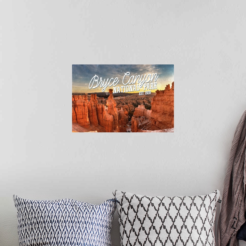 A bohemian room featuring Bryce Canyon National Park, Utah, Script Thors Hammer