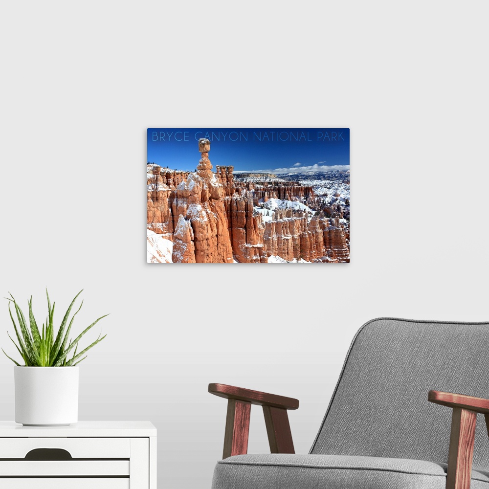 A modern room featuring Bryce Canyon National Park, Utah, Thors Hammer Winter