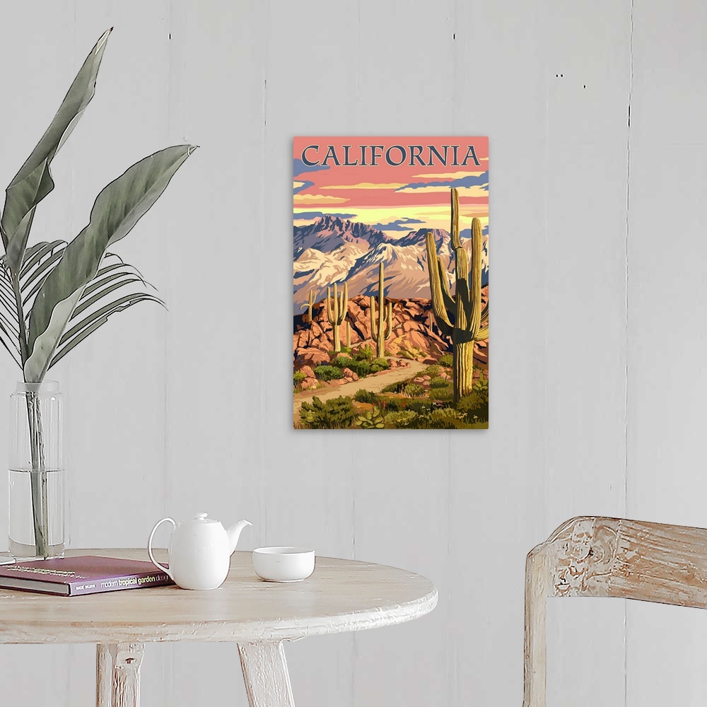 A farmhouse room featuring California, Desert Trail Scene