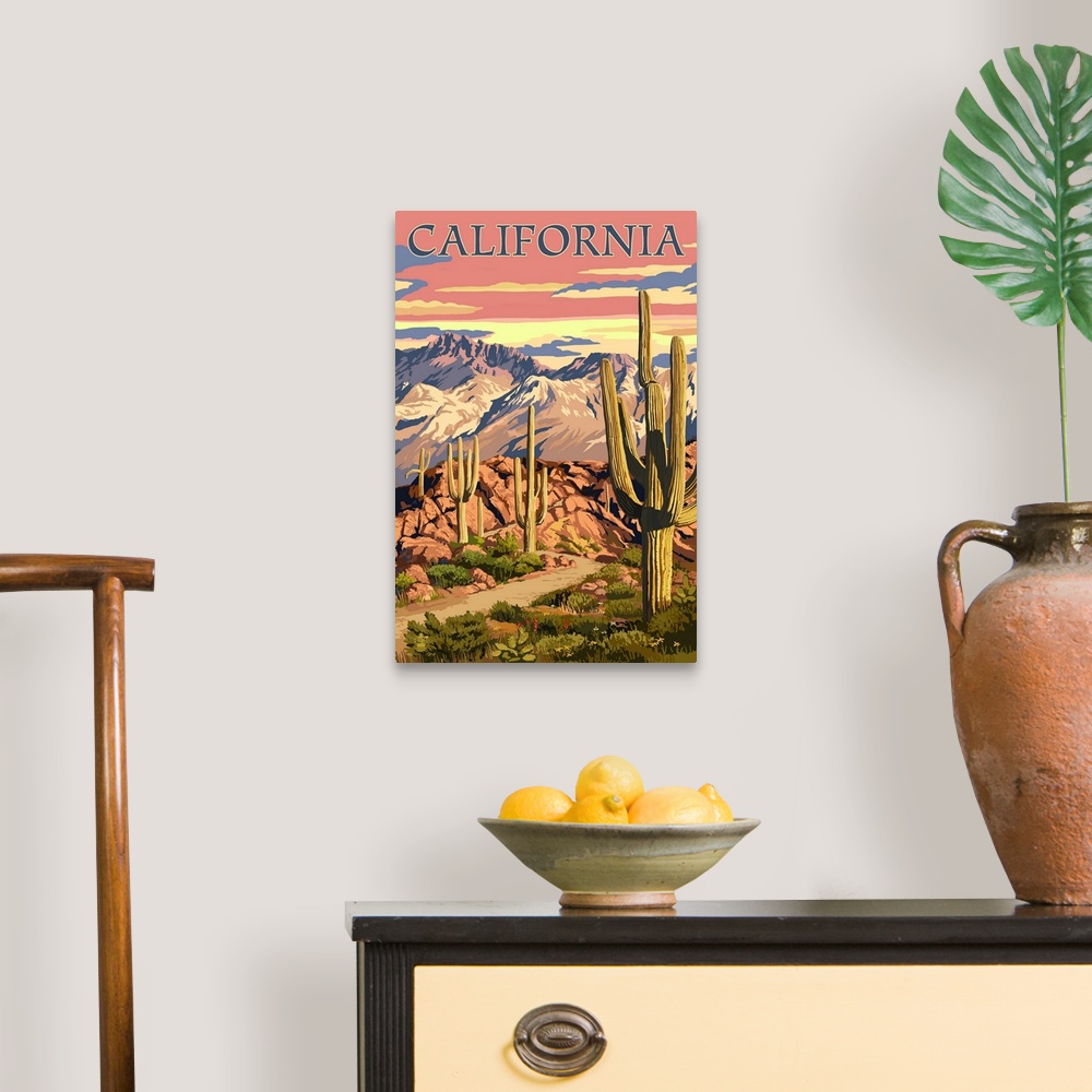 A traditional room featuring California, Desert Trail Scene