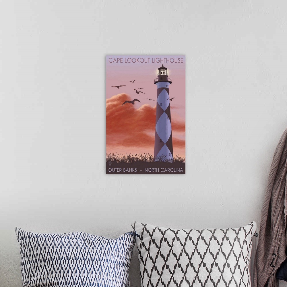 A bohemian room featuring Cape Lookout Lighthouse and Sunrise, Outer Banks, North Carolina
