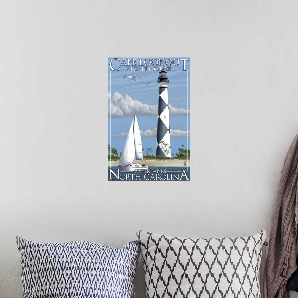 A bohemian room featuring Cape Lookout Lighthouse, Outer Banks, North Carolina