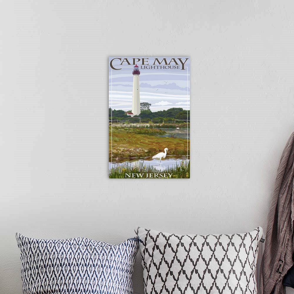 A bohemian room featuring Cape May Lighthouse, New Jersey Shore