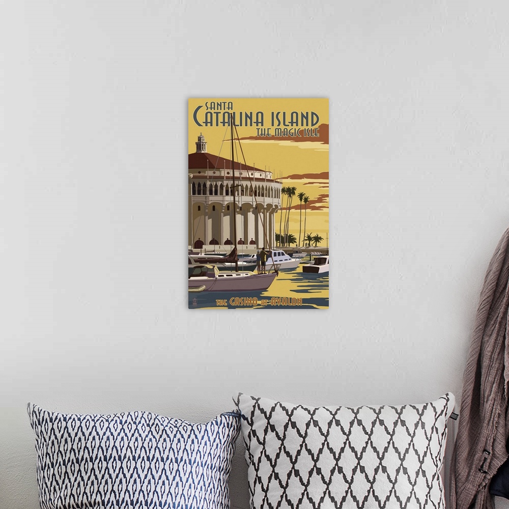 A bohemian room featuring Catalina Island, California, Casino and Marina