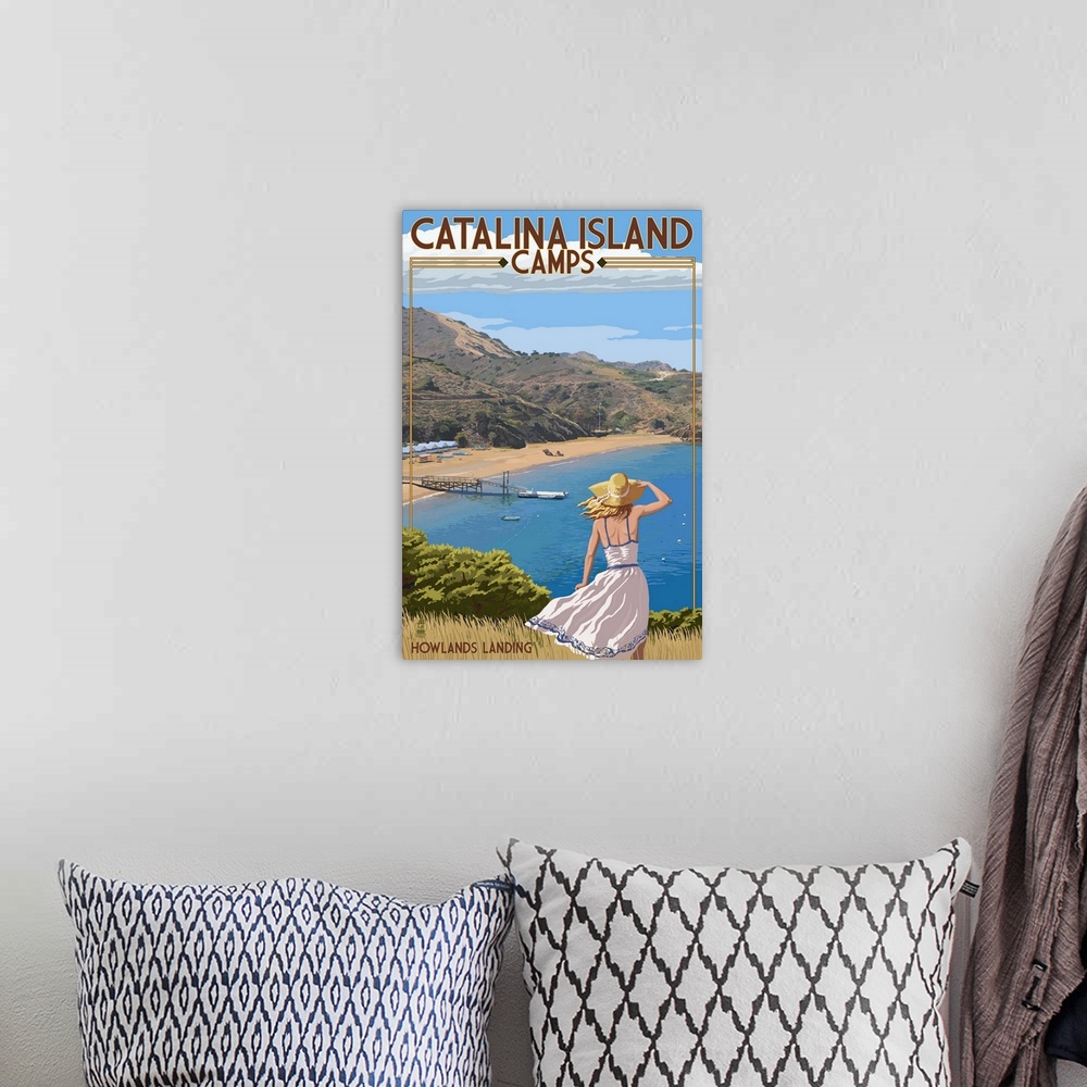 A bohemian room featuring Catalina Island Camps, Howlands Landing, California