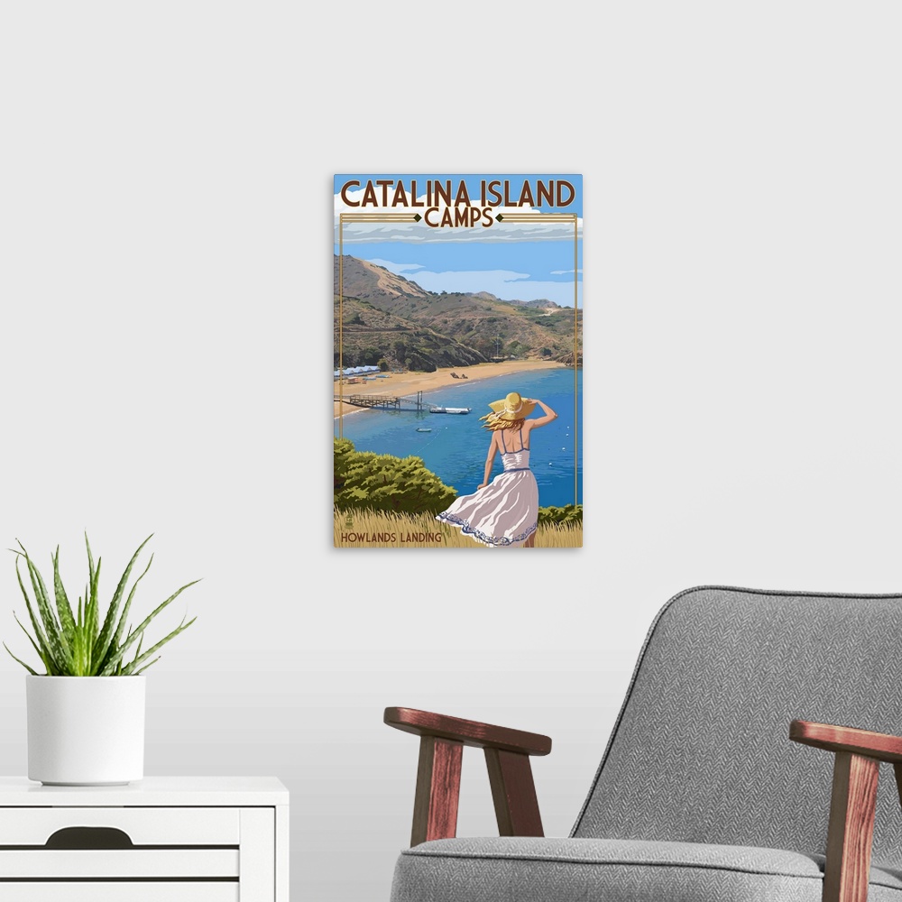 A modern room featuring Catalina Island Camps, Howlands Landing, California