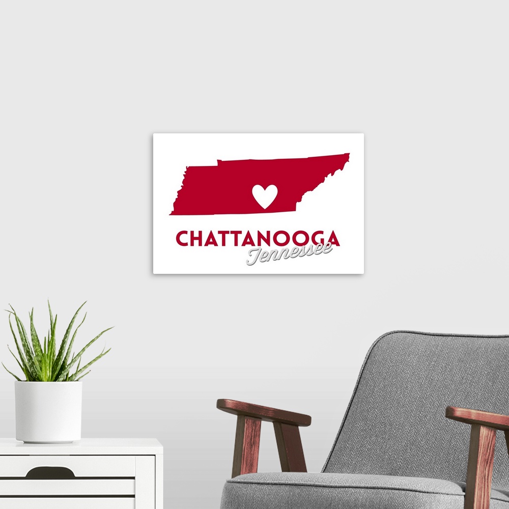 A modern room featuring Chattanooga, Tennessee, Heart Design