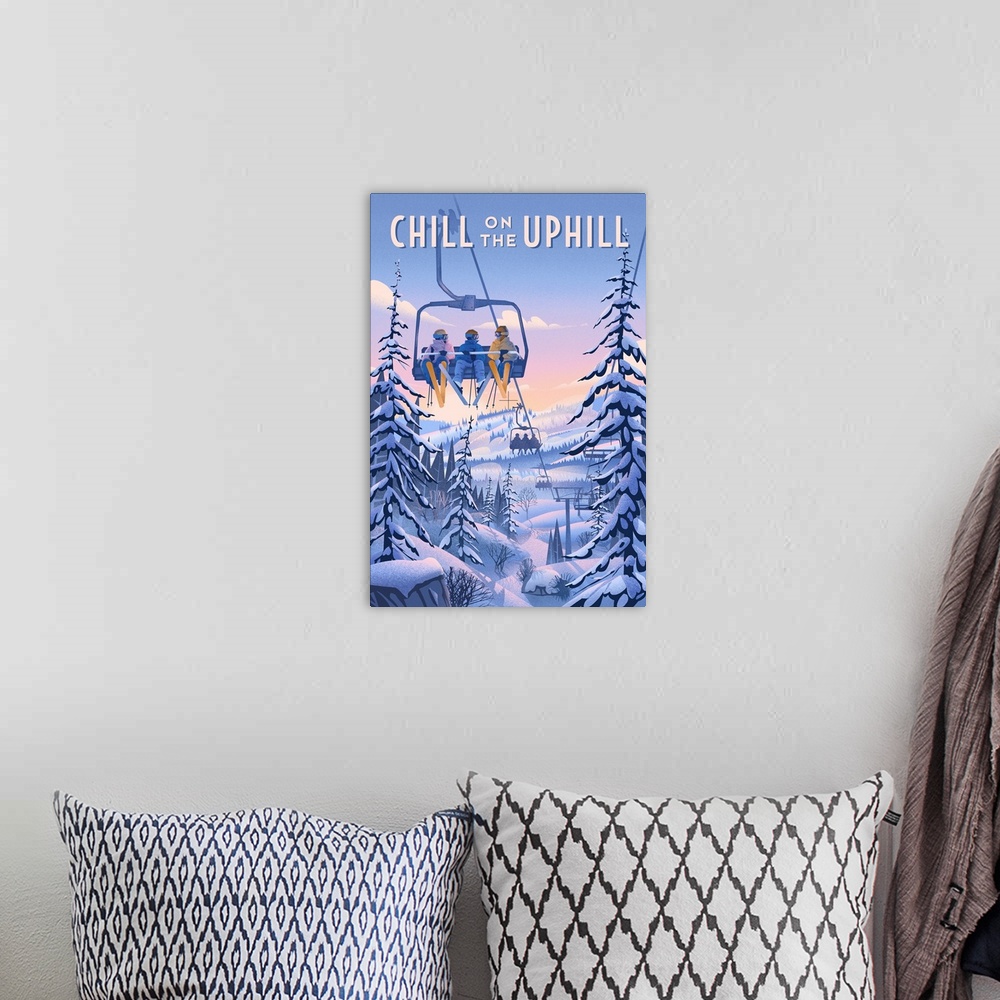 A bohemian room featuring Chill On The Uphill - Ski Lift