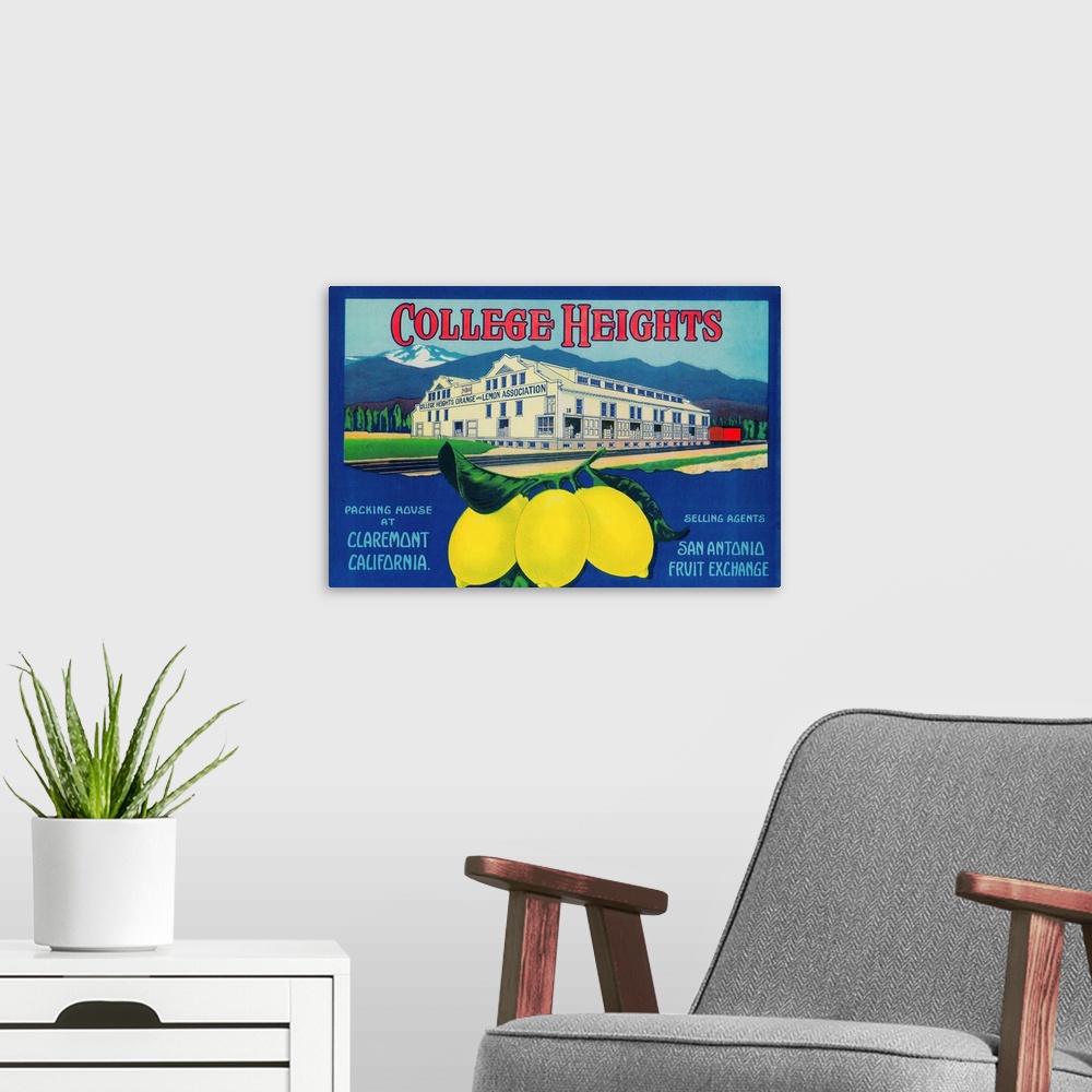 A modern room featuring College Heights Lemon Label, Claremont, CA