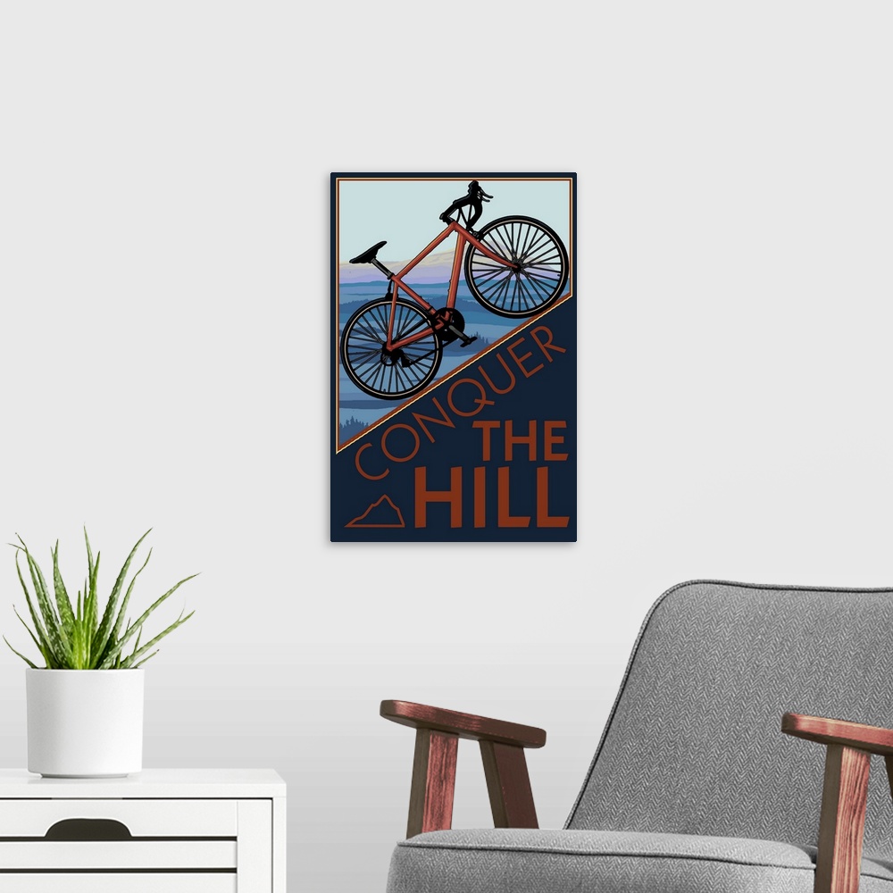 A modern room featuring Conquer The Hill - Road Bike