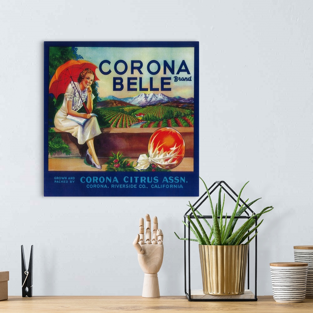 A bohemian room featuring Corona Belle Orange Label, Corona, CA