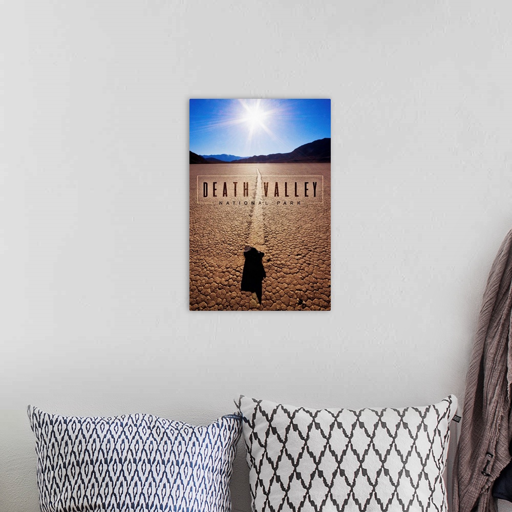 A bohemian room featuring Death Valley National Park, Racetrack Playa: Travel Poster