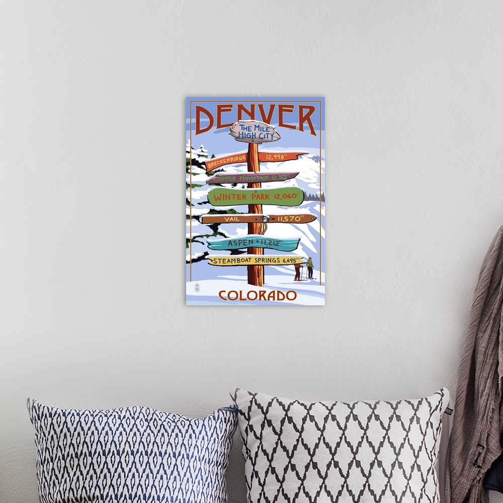 A bohemian room featuring Denver, Colorado - Destinations Sign