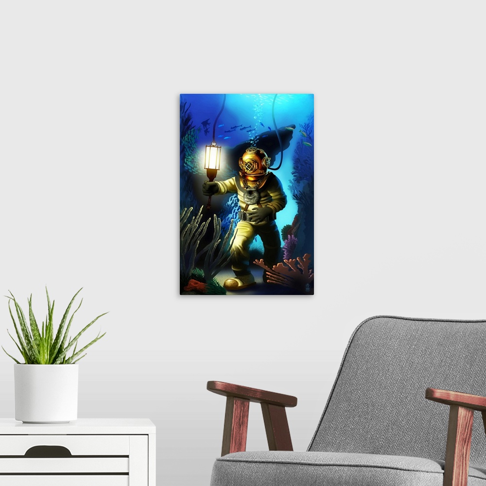A modern room featuring Diver Scene
