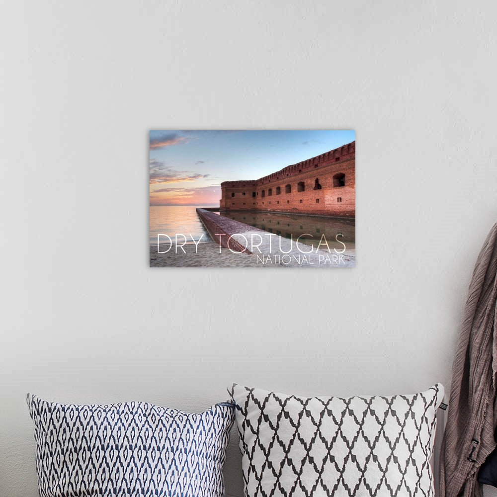 A bohemian room featuring Dry Tortugas National Park, Florida, Sunset and Fort