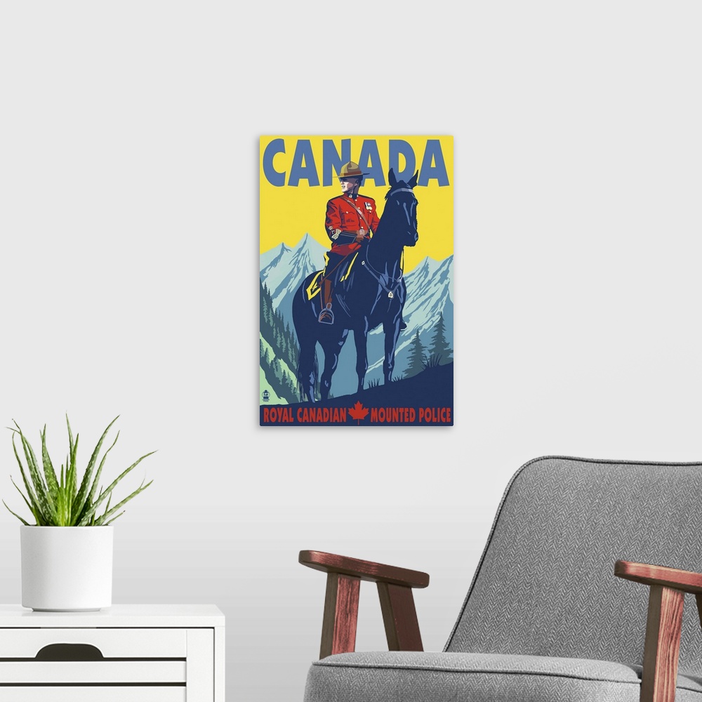 A modern room featuring Equestrian - Royal Canadian Mounted Police