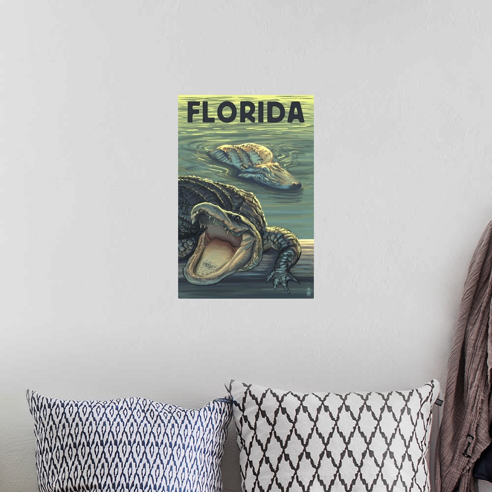 A bohemian room featuring Florida, Alligators