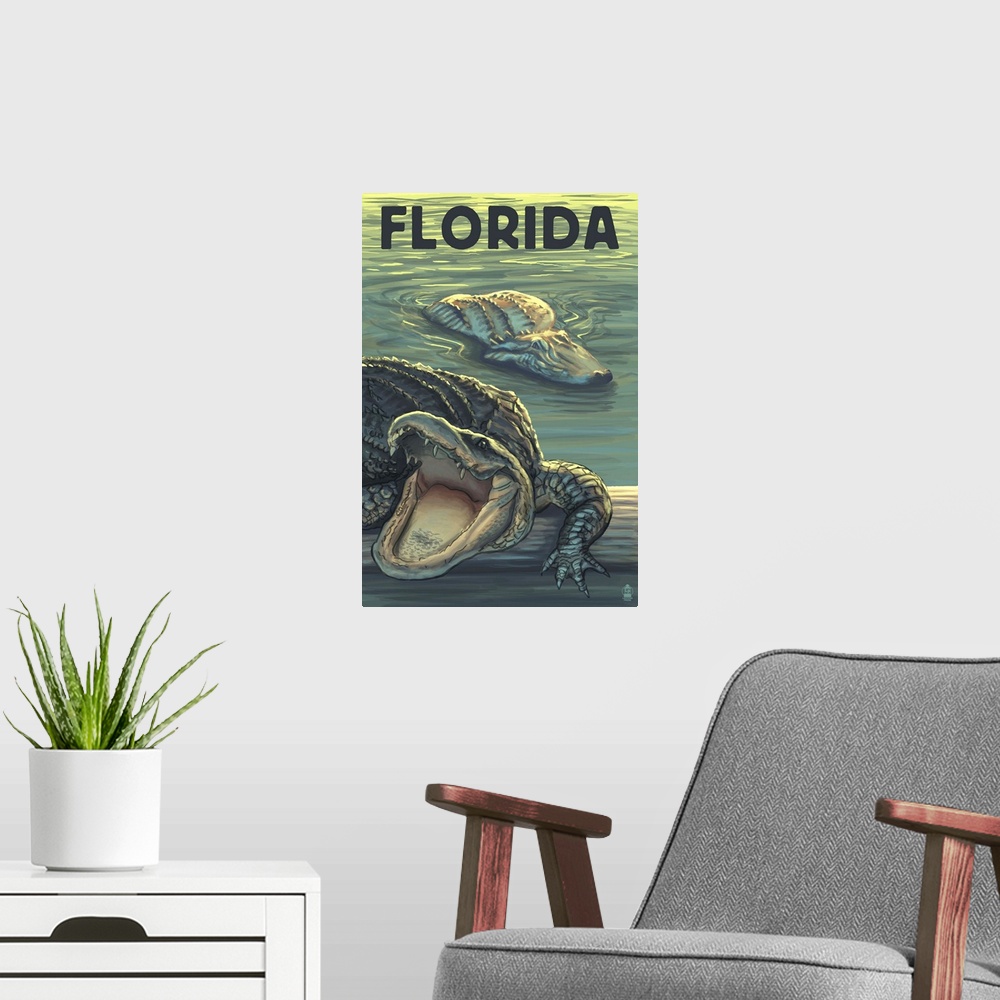 A modern room featuring Florida, Alligators