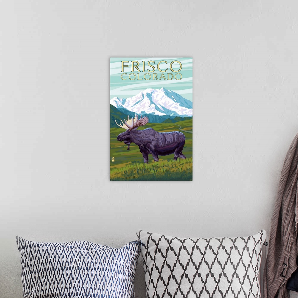 A bohemian room featuring Frisco, Colorado, Moose and Mountains