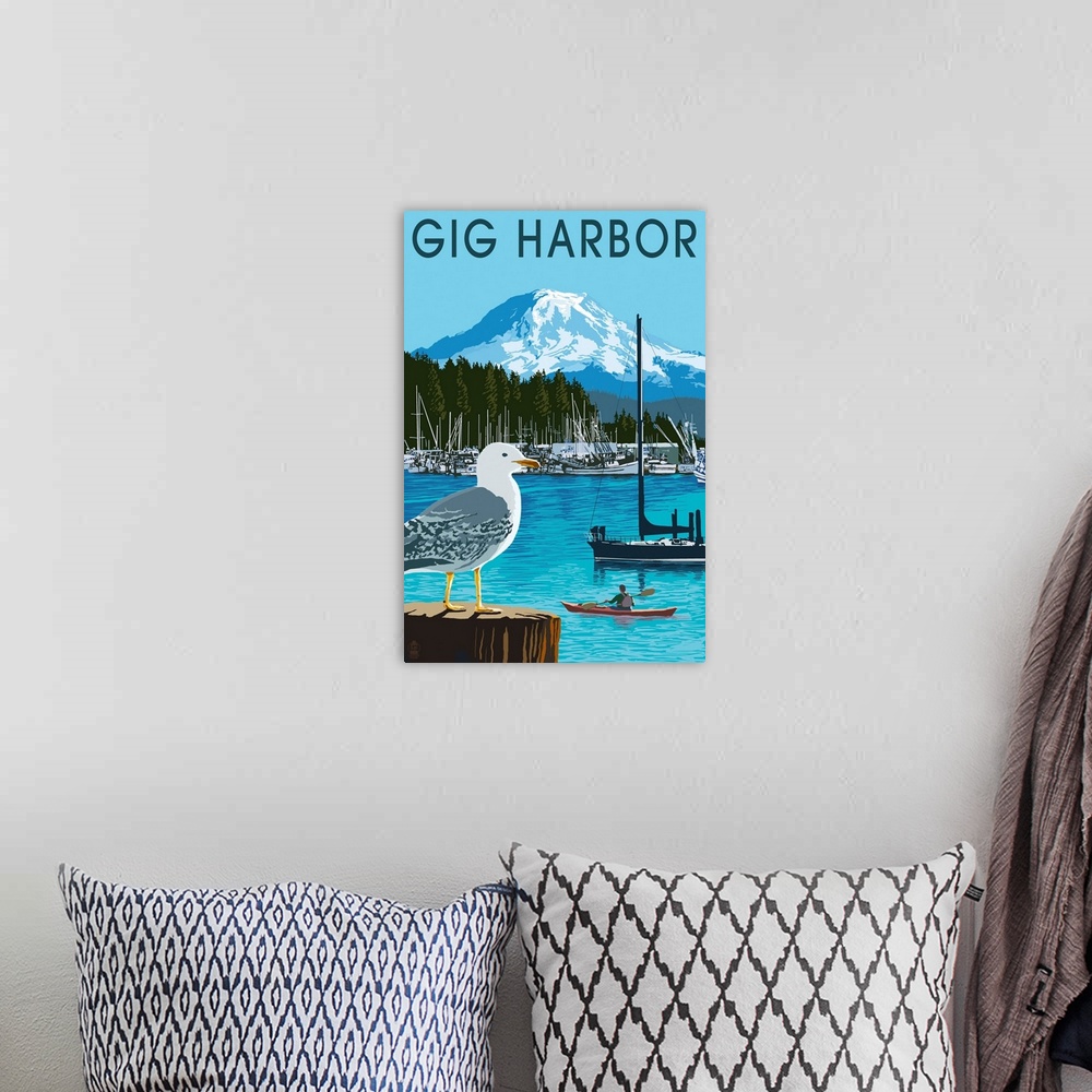 A bohemian room featuring Gig Harbor, Washington, Day Scene