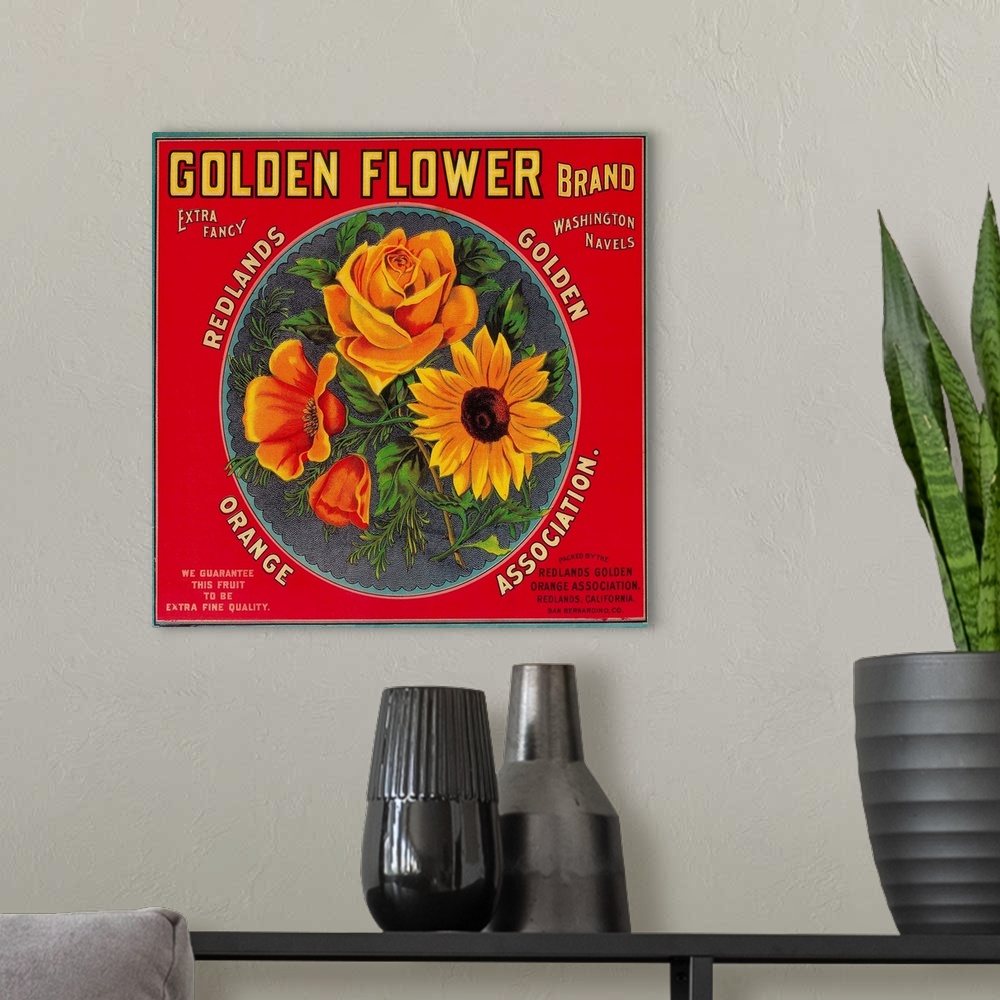 A modern room featuring Golden Flower Orange Label, Redlands, CA
