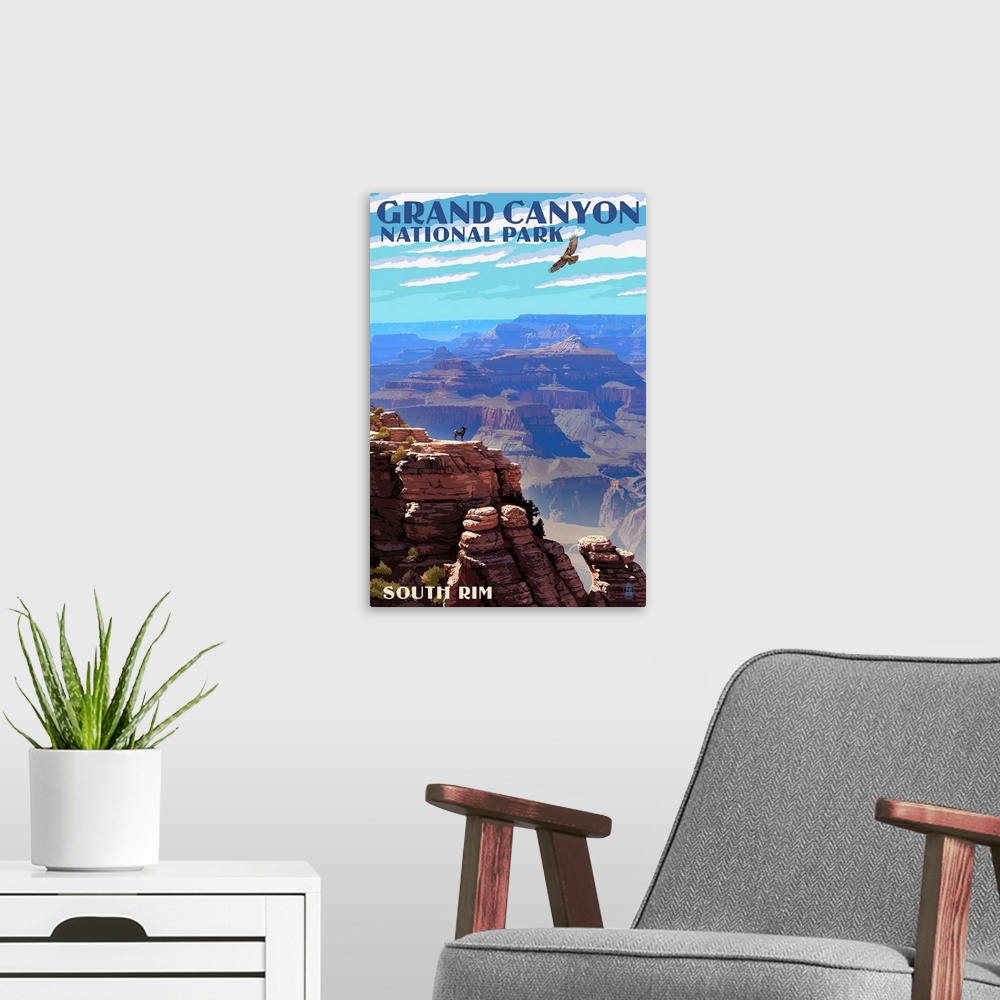 A modern room featuring Grand Canyon National Park, South Rim