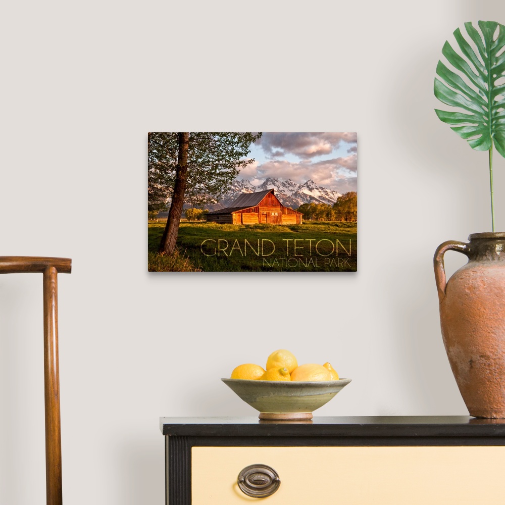 A traditional room featuring Grand Teton National Park, Wyoming, Barn and Tree