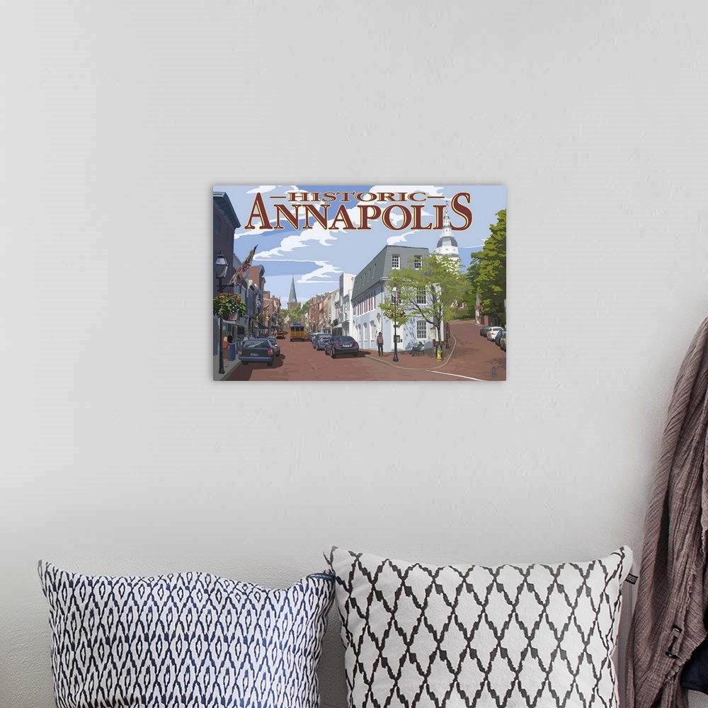 A bohemian room featuring Historic Annapolis, Maryland Street View