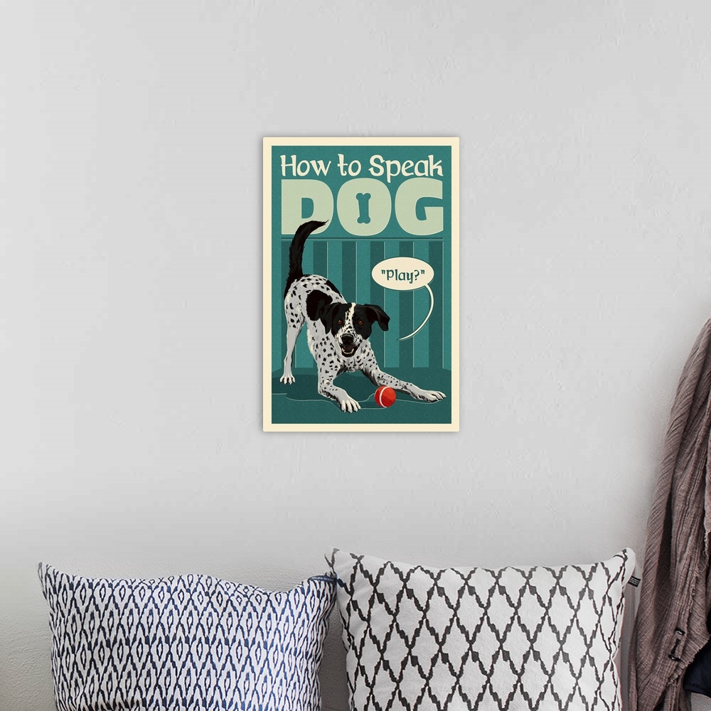 A bohemian room featuring How to Speak Dog, Play
