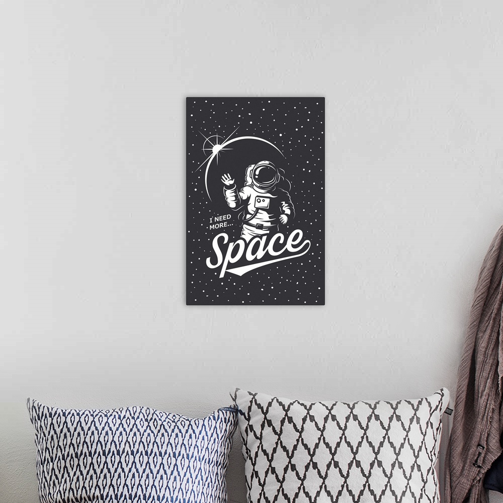 A bohemian room featuring I Need More Space - Astronaut