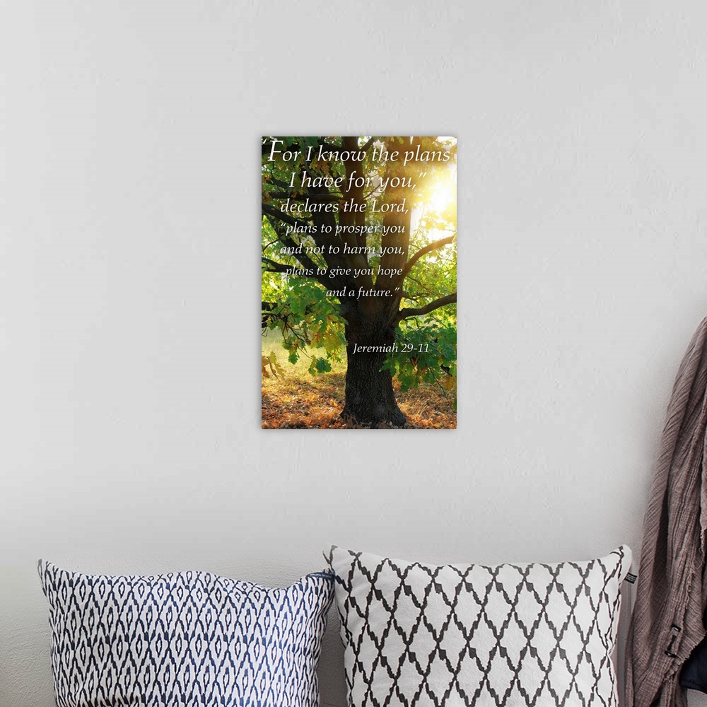 A bohemian room featuring Jeremiah 29:11 - Inspirational