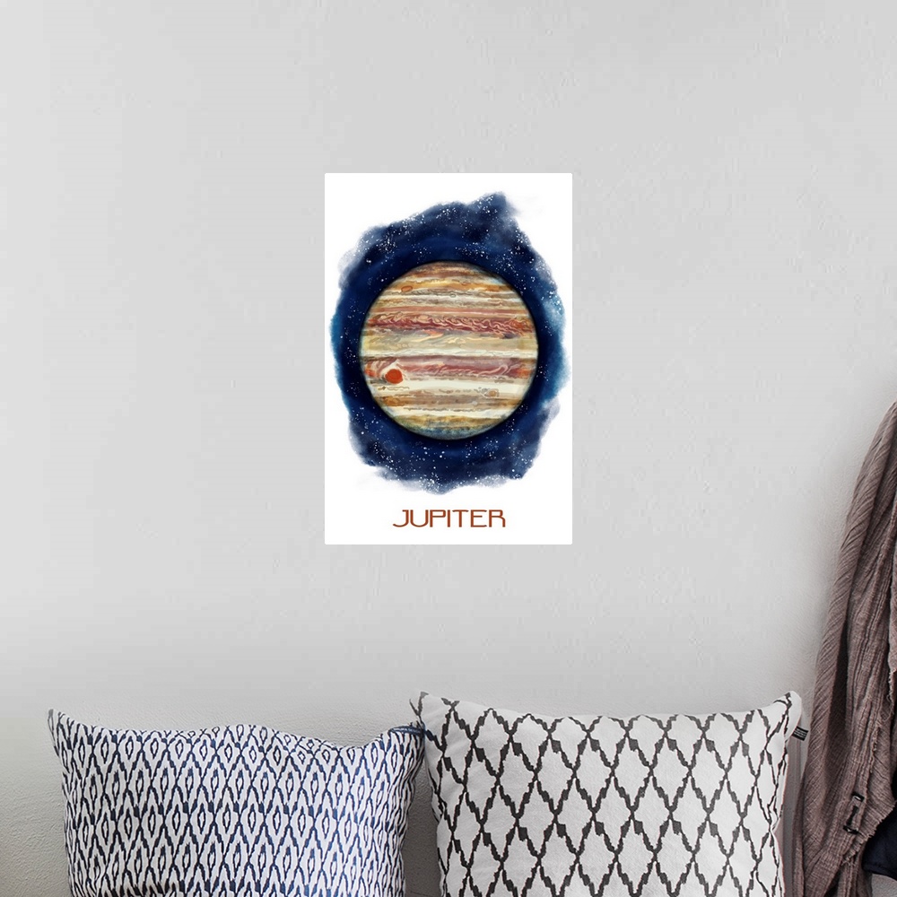 A bohemian room featuring Jupiter - Watercolor